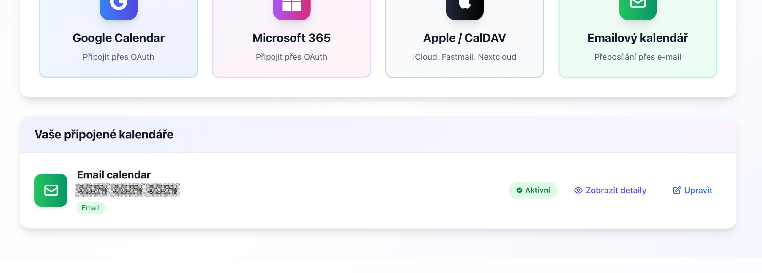 Successfully connected email calendar